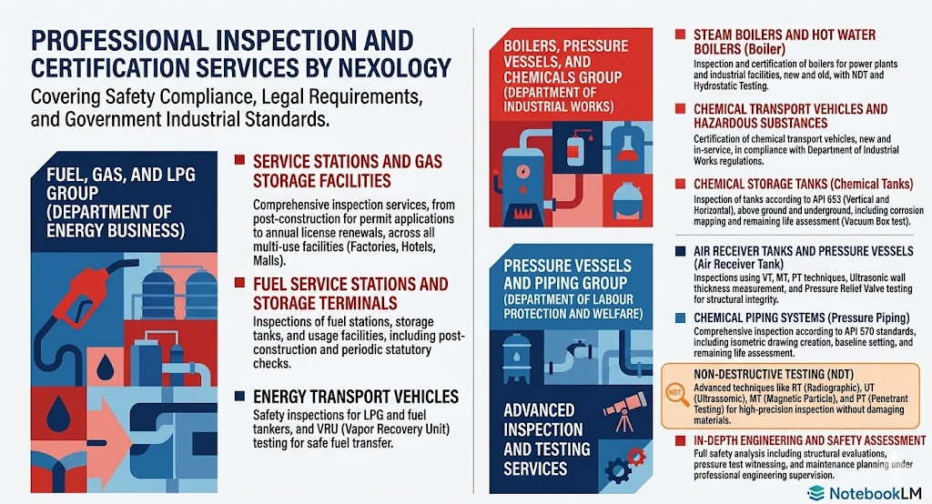 Industrial inspection scope infographic